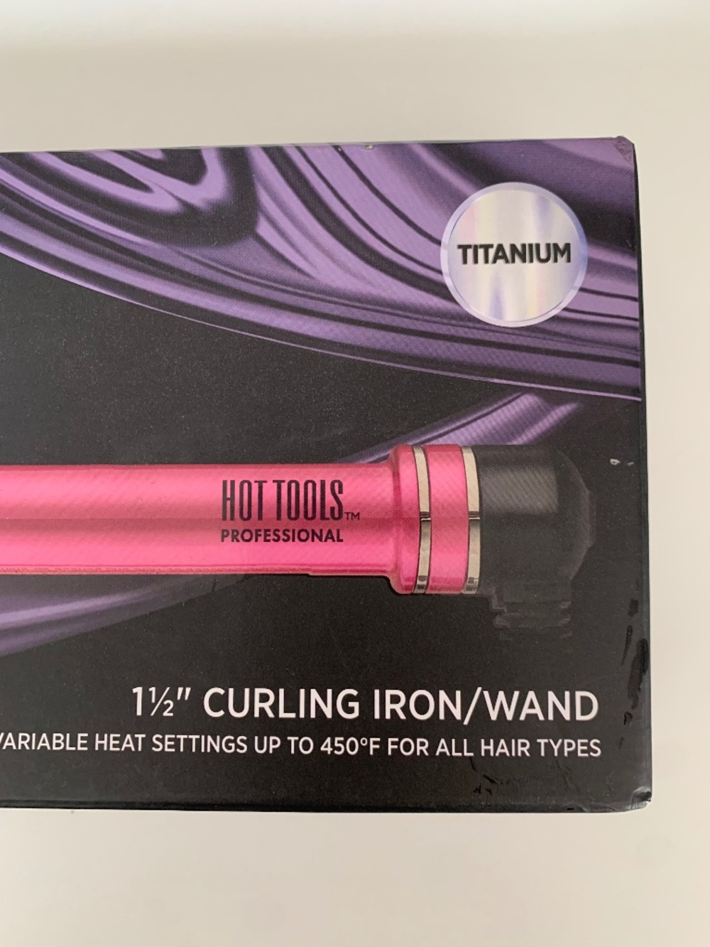 NIB Hot Tools Professional Titanium Pink 1 1/2” Curling Iron
